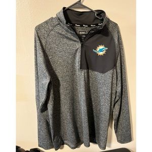 Miami Dolphins NFL Pro Line Fanatics Branded Quarter-Zip Pullover Jacket